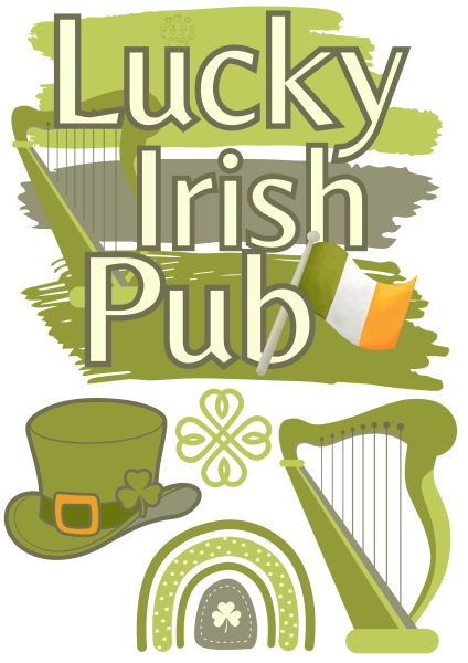 Bügelbild Lucky Irish Pub